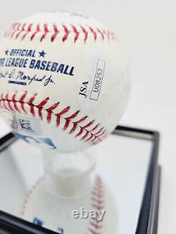 Jon Lester Autographed Signed Rawlings OML MLB Baseball COA JSA withMahogany Case