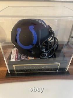 Jonathan Taylor Signed Eclipse Mini Colts Replica Helmet JSA COA W Display Case