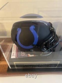 Jonathan Taylor Signed Eclipse Mini Colts Replica Helmet JSA COA W Display Case