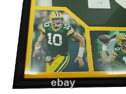 Jordan Love Autographed Green Bay Packers Custom Jersey Framed with BAS COA