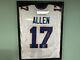 Josh Allen Signed Buffalo White Jersey In Display Case And Beckett Coa