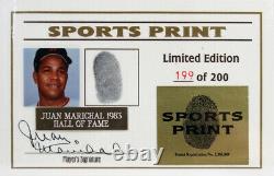 Juan Marichal Signed LE Baseball wThumbprint w Display Case San Francisco Giants