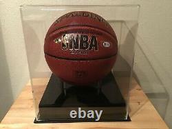Julius Dr. J Erving Signed Basketball with Display Case & NameplateBeckett COA
