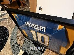 Justin Herbert Signed Jersey Withcoa And Display Case