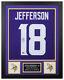 Justin Jefferson Autographed And Framed Purple Minnesota Jersey Auto Beckett Coa