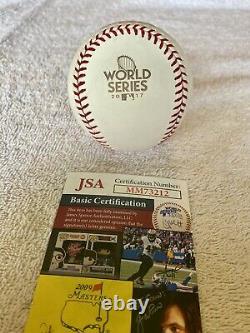 Justin Verlander Signed 2017 World Series Baseball with Display Case. JSA COA