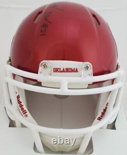 KENNEDY BROOKS Signed University of Oklahoma Speed Mini Helmet (JSA Witness COA)