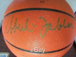 Kareem Abdul-Jabbar Signed NBA Official Spalding Basketball w Display Case COA