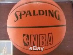Kareem Abdul-Jabbar Signed NBA Official Spalding Basketball w Display Case COA
