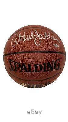 Kareem Abdul jabbar Autographed Basketball withCoa, Display Case and Name Plate