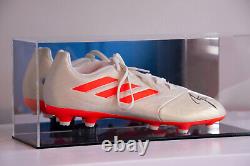 Karim Benzema Signed Adidas Football Boot in Mirrored Display Case Beckett COA