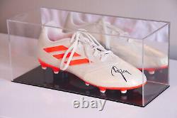 Karim Benzema Signed Adidas Football Boot in Mirrored Display Case Beckett COA