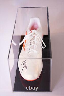 Karim Benzema Signed Adidas Football Boot in Mirrored Display Case Beckett COA