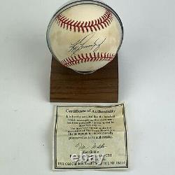 Ken Griffey Jr. Autographed Baseball Game ball with COA and Display Case