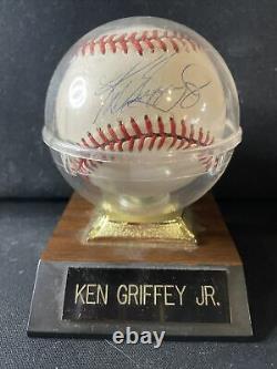 Ken Griffey Jr. Autographed Baseball with COA and Display Case Stand
