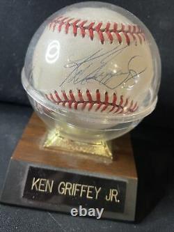 Ken Griffey Jr. Autographed Baseball with COA and Display Case Stand