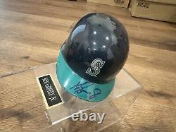 Ken Griffey Jr. Autographed Mini Helmet Withdisplay Case