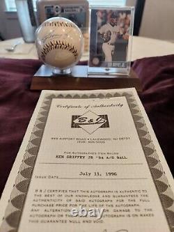 Ken Griffey Jr. Signed Baseball All-Star Game with Display Case Card with COA