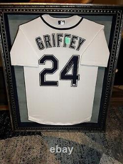 Ken Griffey Jr Signed Jersey Withcoa & Custom Display Case