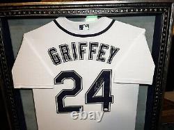 Ken Griffey Jr Signed Jersey Withcoa & Custom Display Case
