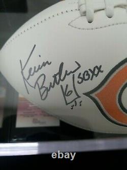 Kevin Butler SBXX Autographed Chicago Bears Football with Display Case JSA COA