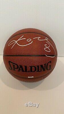 Kobe Bryant Autographed Basketball With COA, display case and name plate