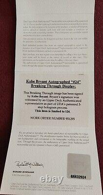 Kobe Bryant Limited Edition Autographed Breaking Through Display 12/124 COA