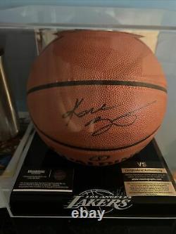 Kobe Bryant PSA/DNA Authentic Autographed Basketball with COA + Display Case