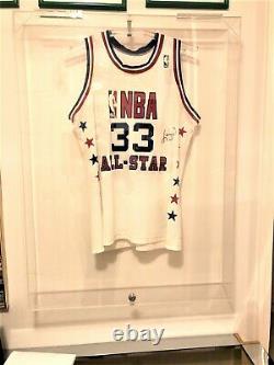 LARRY BIRD BOSTON CELTICS SIGNED ALL STAR JERSEY with COA in Acrylic Display Case