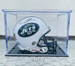LaDainian Tomlinson NY Jets Signed Riddell Mini Helmet with COA and Display Case
