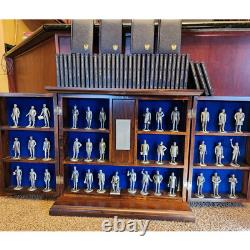 Lance Fine Pewter American Presidency Collection 38 Piece COA Display Case Books