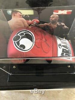 Large Floyd Mayweather Signed Glove, Beckett COA and Display Case Included