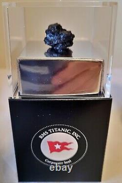 Large Size Authentic Titanic Coal in Display Case with COA
