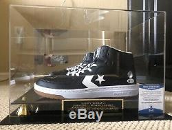 Larry Bird Signed Converse Weapon Shoe with Display Case and Beckett COA