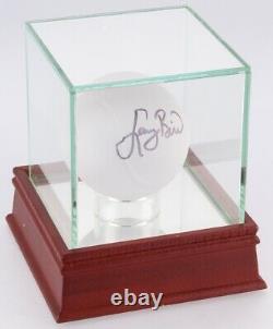 Larry Bird Signed Tiffany & Co. Crystal Ball / High Quality Display Case PSA COA