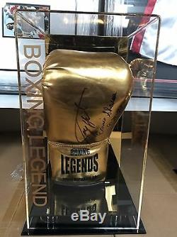 Larry Holmes And Ernie Shavers Signed Boxing Glove In a Display Case RARE COA