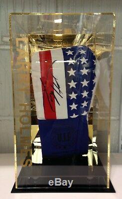 Larry Holmes Hand Signed Boxing Glove In a Display Case World Champion RARE COA