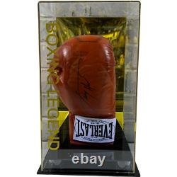 Larry Holmes Signed Red Everlast Boxing Glove In a Display Case COA
