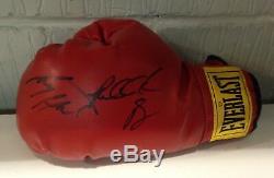 Larry Holmes and Riddick Bowe Signed Boxing Glove In a Display Case RARE COA