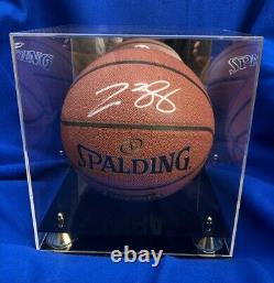 Lebron James Lakers Signed Autographed Spalding Basketball COA and Display Case