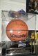 Lebron James Autographed Nba Basketball With Coa In Display Case