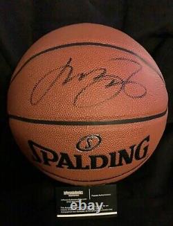Lebron James autographed NBA Basketball with COA In Display Case