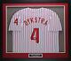 Lenny Dykstra Autographed & Framed Pinstriped Phillies Jersey Jsa Coa D1-m