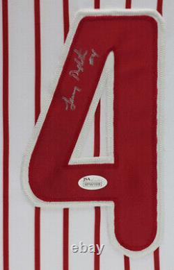 Lenny Dykstra Autographed & Framed Pinstriped Phillies Jersey JSA COA D1-M