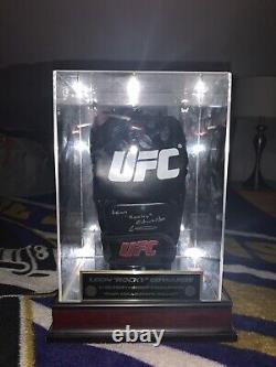 Leon Edwards Signed UFC Glove (JSA COA) In Display Case