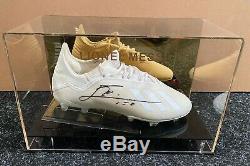 Lionel Messi Signed Football Boot Barcelona Argentina Display Case COA