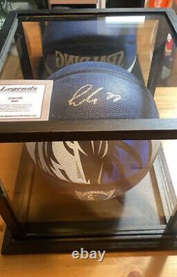 Luka Doncic Autographed Basketball With COA & Display Case