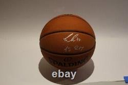 Luka Doncic Signed Spalding Basketball 19 ROY Inscribed (Fanatics COA) withCase