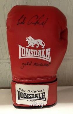 Luke Campbell hand signed boxing glove in a display case RARE COA