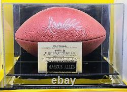 MARCUS ALLEN Auto Signed Wilson NFL Football Raiders COA With Display Case